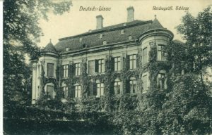 Zamek około 1919 r., źródło: kartka pocztowa ze zbioru kolekcji Karola Bykowskiego